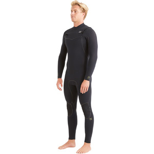 2023 Billabong Hombres Furnace Natural 4/3mm Chest Zip Neopreno ABYW100227 - Black